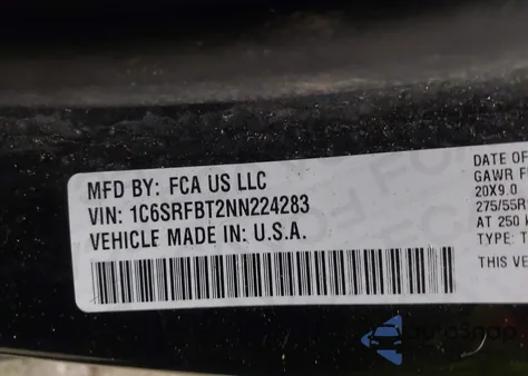2022 Ram 1500 Big Horn 4X4 6'4 Box from USA, damaged, VIN 1C6SRFBT2NN224283